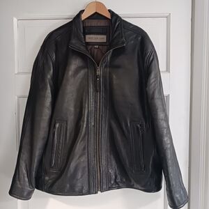 Marc New York Men's Black Leather Jacket